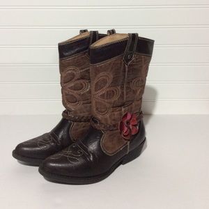 Rodeo Ropers Girls Cowboy Boots- Size 13
